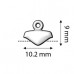 Cymbal ™ Terminal metálicos Mikronisi para Chevron Duo - Plata vieja